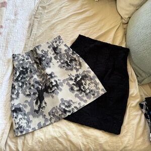 NWT H&M Black and Gray Mini Skirt Duo